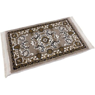 Petex Alfombra Oriental con Flecos, diseño Tradicional Oriental, Tejido Beige Petex Alfombra Oriental con Flecos, diseño Tradicional Oriental, Tejido Beige
