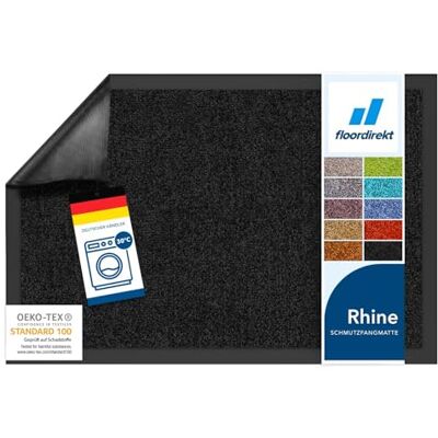 Floordirekt alfombra de entrada Rhine alfombra limpiadora lavable y potente alfombra de limpieza con parte trasera antideslizante alfombra para la puerta de entrada (Negro, 60 cm x 180 cm) Floordirekt alfombra de entrada Rhine alfombra limpiadora lavable y potente alfombra de limpieza con parte trasera antideslizante alfombra para la puerta de entrada (Negro, 60 cm x 180 cm)