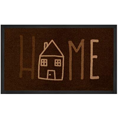 Hanse Home Easy Home Felpudo (Poliamida, 45 x 75 cm), Color marrón y Crema Hanse Home Easy Home Felpudo (Poliamida, 45 x 75 cm), Color marrón y Crema