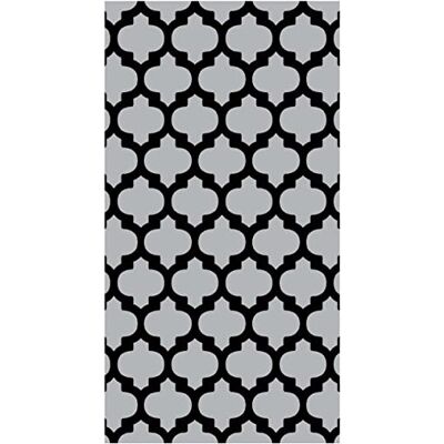 Homemania Alfombra Estampada, 25% poliéster, 75% algodón, Gris, Negro Homemania Alfombra Estampada, 25% poliéster, 75% algodón, Gris, Negro