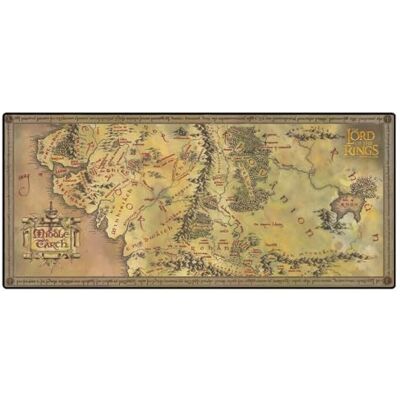 Pyramid The Lord of The Rings Tapete de escritorio XL con diseño de mapa de la Tierra Media para trabajo o juegos, 90 cm x 40 cm, talla única Pyramid The Lord of The Rings Tapete de escritorio XL con diseño de mapa de la Tierra Media para trabajo o juegos, 90 cm x 40 cm, talla única