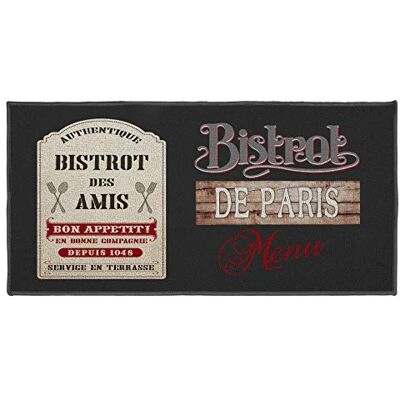 Alfombra decorativa rectangulara CDaffaires - Negro elegante - 57cm de ancho Alfombra decorativa rectangulara CDaffaires - Negro elegante - 57cm de ancho