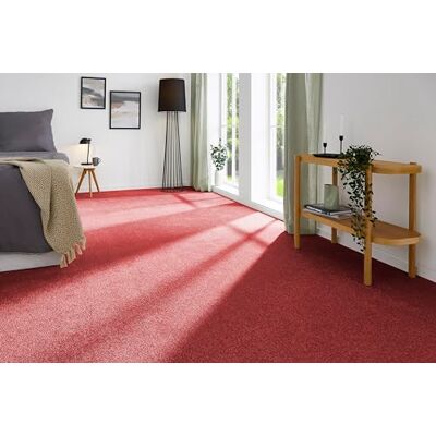 andiamo Izmir Alfombra fácil de Colocar Se Vende por Metros, Extremadamente Suave con Alto Aislamiento acústico de Impacto, Suave y Fina, 400 x 300 cm, Color Rojo andiamo Izmir Alfombra fácil de Colocar Se Vende por Metros, Extremadamente Suave con Alto Aislamiento acústico de Impacto, Suave y Fina, 400 x 300 cm, Color Rojo