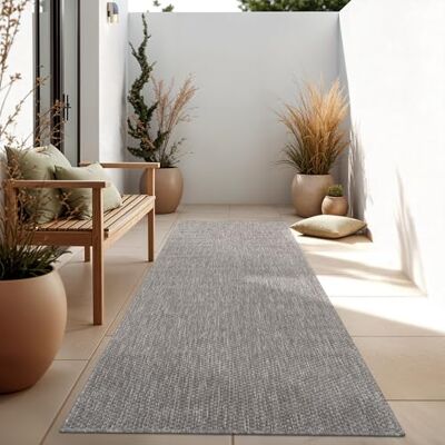 Paco Home Alfombra Exterior Interior Balcón Terraza Alfombra Cocina Monocolor Jaspeado, tamaño:60x100 cm, Color:Gris Paco Home Alfombra Exterior Interior Balcón Terraza Alfombra Cocina Monocolor Jaspeado, tamaño:60x100 cm, Color:Gris