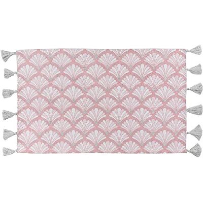 Douceur d'Intérieur Alfombra Rectangular + Pompones (50 x 80 cm), Color Rosa Douceur d'Intérieur Alfombra Rectangular + Pompones (50 x 80 cm), Color Rosa