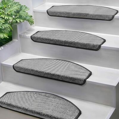 Björn&Schiller Alfombrillas para escaleras, Set de 15 peldaños autoadhesivos, Alfombrillas Antideslizantes para escaleras, moqueta para peldaños, Forma semicircular, Alfombra Escalera, Gris Björn&Schiller Alfombrillas para escaleras, Set de 15 peldaños autoadhesivos, Alfombrillas Antideslizantes para escaleras, moqueta para peldaños, Forma semicircular, Alfombra Escalera, Gris