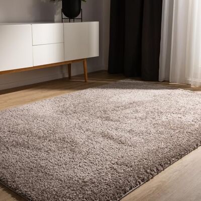 benuta Basic Alfombra Salon Pelo Largo salón Topo 120x170 cm Minimalista Suave Lavable Dormitorio, Pasillo, Comedor Suelo Radiante benuta Basic Alfombra Salon Pelo Largo salón Topo 120x170 cm Minimalista Suave Lavable Dormitorio, Pasillo, Comedor Suelo Radiante