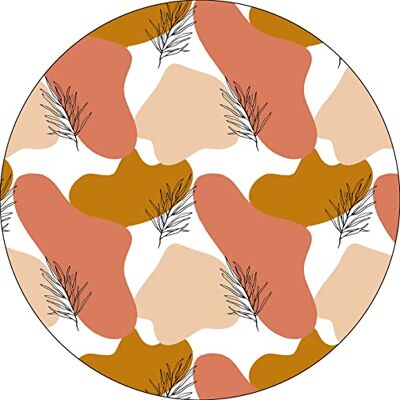 Bonateks , Alfombrilla Redonda con Estampado Digital, Base Antideslizante, para Oficina y hogar, diámetro 22 cm Bonateks , Alfombrilla Redonda con Estampado Digital, Base Antideslizante, para Oficina y hogar, diámetro 22 cm