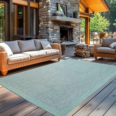 Carpetsale24 Alfombra Exterior Interior Resistente a la Intemperie, Impermeable 200x300 (200 x 290 cm) Azul Alfombra de Cocina de Tejido Plano Alfombras Exterior para Balcón, Terraza y Jardín Carpetsale24 Alfombra Exterior Interior Resistente a la Intemperie, Impermeable 200x300 (200 x 290 cm) Azul Alfombra de Cocina de Tejido Plano Alfombras Exterior para Balcón, Terraza y Jardín