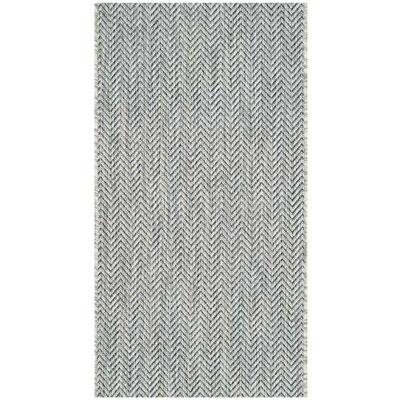 Safavieh Alfombra Contemporáneas para Sala de Estar, Comedor, Dormitorio Courtyard Collection, Pelo Corto, Gris y Azul Marino, 79 X 152 cm Safavieh Alfombra Contemporáneas para Sala de Estar, Comedor, Dormitorio Courtyard Collection, Pelo Corto, Gris y Azul Marino, 79 X 152 cm