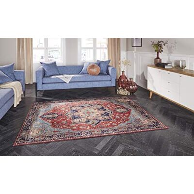 ELLE Decor Alfombra de diseño Oriental Hamadan para salón (80 x 150 cm, 100% poliéster, Apta para Suelo Radiante, Robusta, fácil Limpieza), Color Rojo Oriental ELLE Decor Alfombra de diseño Oriental Hamadan para salón (80 x 150 cm, 100% poliéster, Apta para Suelo Radiante, Robusta, fácil Limpieza), Color Rojo Oriental
