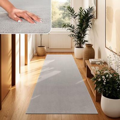 Paco Home Alfombra Moderna y Suave para Salón a Pelo Corto Lavable Fluffy Uni Efecto Piel Intemporal Elegante Antideslizante Fácil de Limpiar, tamaño:60x100 cm, Color:Plata Paco Home Alfombra Moderna y Suave para Salón a Pelo Corto Lavable Fluffy Uni Efecto Piel Intemporal Elegante Antideslizante Fácil de Limpiar, tamaño:60x100 cm, Color:Plata