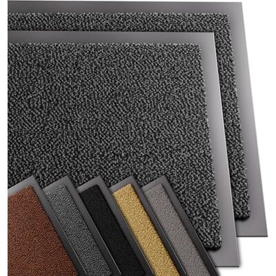 VOUNOT ® Juego de 2 Felpudos Entrada casa, Alfombra Exterior para Puerta, Impermeable Antideslizante Lavable, Alfombra para Interior y Exterior, 40x60cm, Gris-Negro VOUNOT ® Juego de 2 Felpudos Entrada casa, Alfombra Exterior para Puerta, Impermeable Antideslizante Lavable, Alfombra para Interior y Exterior, 40x60cm, Gris-Negro