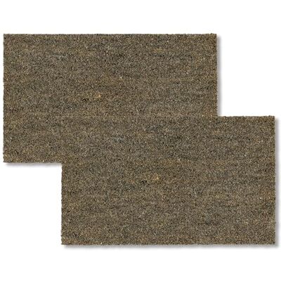 Astra Felpudo Moderno Estera de Coco Set de 2 45x75cm Gris Antideslizante Que Atrapa la Suciedad Robusto Interior y Exterior Cubierto Astra Felpudo Moderno Estera de Coco Set de 2 45x75cm Gris Antideslizante Que Atrapa la Suciedad Robusto Interior y Exterior Cubierto