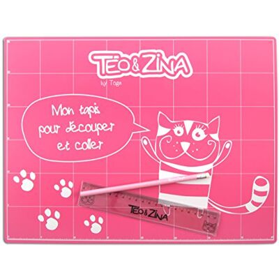 Toga Téo & Zina Alfombra de protección plástico, plástico, Rose, 41 x 31 x 0,3 cm Toga Téo & Zina Alfombra de protección plástico, plástico, Rose, 41 x 31 x 0,3 cm