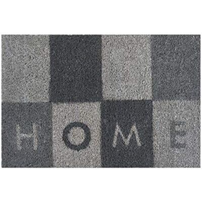 andiamo Felpudo con Estampado de Coco – Ideal como Felpudo atrapa la Suciedad Exterior o Alfombrilla de Coco – Exterior de fácil Cuidado con Parte Trasera Antideslizante, 40 x 60 cm, Color Gris andiamo Felpudo con Estampado de Coco – Ideal como Felpudo atrapa la Suciedad Exterior o Alfombrilla de Coco – Exterior de fácil Cuidado con Parte Trasera Antideslizante, 40 x 60 cm, Color Gris
