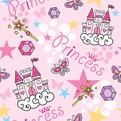 Homemania Alfombra Impresa Pink Princess para Niños, Multicolor, 100 X 200 Cm Homemania Alfombra Impresa Pink Princess para Niños, Multicolor, 100 X 200 Cm