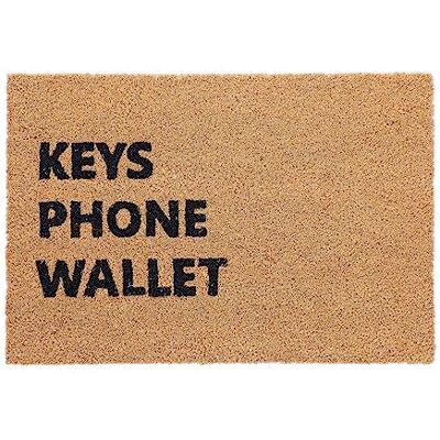Relaxdays Felpudo Coco Keys Phone Wallet, 60 x 40 cm, Antideslizante, Alfombrilla Interior y Exterior, Natural y Negro Relaxdays Felpudo Coco Keys Phone Wallet, 60 x 40 cm, Antideslizante, Alfombrilla Interior y Exterior, Natural y Negro