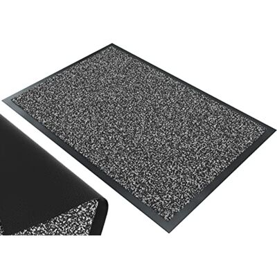 VOUNOT ® Felpudo Entrada casa, Alfombra Exterior para Puerta, Impermeable Antideslizante Lavable, Alfombra para Interior y Exterior, 60x90cm, Gris-Negro VOUNOT ® Felpudo Entrada casa, Alfombra Exterior para Puerta, Impermeable Antideslizante Lavable, Alfombra para Interior y Exterior, 60x90cm, Gris-Negro