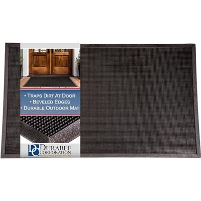 Durable Corporation Alfombrilla de Entrada para Exteriores de Goma Resistente y Duradera., Caucho, Negro, 36" x 72 Durable Corporation Alfombrilla de Entrada para Exteriores de Goma Resistente y Duradera., Caucho, Negro, 36" x 72
