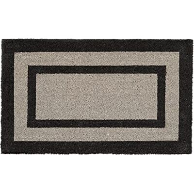 Relaxdays Felpudo Extra Grande para la Entrada, 1.5 x 75 x 45 cm, Fibra de Coco y PVC, Antideslizante, Color Gris Relaxdays Felpudo Extra Grande para la Entrada, 1.5 x 75 x 45 cm, Fibra de Coco y PVC, Antideslizante, Color Gris