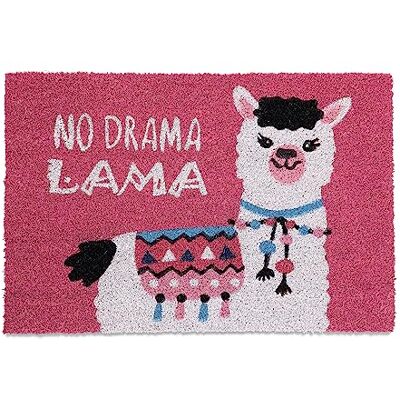 Relaxdays Felpudo Llama, Coco, Tapete con Mensaje, 60 x 40 cm, Antideslizante, Alfombra Interior/Exterior, Rosa/Blanco Relaxdays Felpudo Llama, Coco, Tapete con Mensaje, 60 x 40 cm, Antideslizante, Alfombra Interior/Exterior, Rosa/Blanco