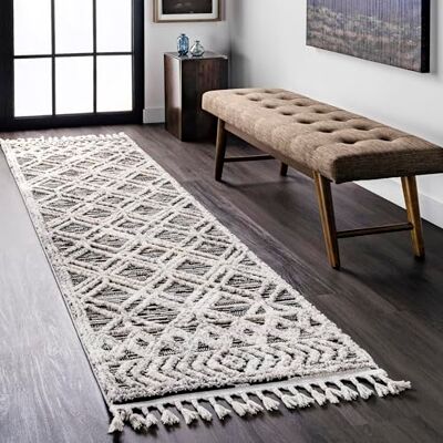 nuLOOM Ansley Alfombra marroquí con borlas nuLOOM Ansley Alfombra marroquí con borlas