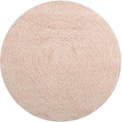 MSV Alfombra Algodon Rondo 57cm Rosa Palido Plata MSV Alfombra Algodon Rondo 57cm Rosa Palido Plata