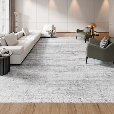 VEVOR Alfombra Suave de 3 x 4,3 m Alfombra Moderna Pelo Corto Antideslizante Resistente al Desgarro Elegante Ideal para Dormitorio, Oficina, Sala de Estar, Habitación Infantil, Entrada, Gris VEVOR Alfombra Suave de 3 x 4,3 m Alfombra Moderna Pelo Corto Antideslizante Resistente al Desgarro Elegante Ideal para Dormitorio, Oficina, Sala de Estar, Habitación Infantil, Entrada, Gris