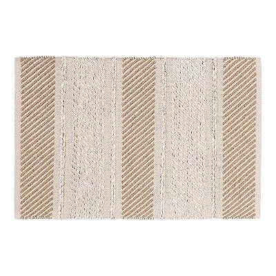 Douceur d'Intérieur Silves Alfombra, Rectangular, 60 x 90 cm, Natural, algodón/poliéster de fantasía e Hilos Metalizados Douceur d'Intérieur Silves Alfombra, Rectangular, 60 x 90 cm, Natural, algodón/poliéster de fantasía e Hilos Metalizados