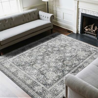 VEVOR Alfombra Suave de 2,4 x 3 m Alfombra de Área Pelo Corto Antideslizante Resistente al Desgarro Elegante Ideal para Dormitorio, Oficina, Sala de Estar, Habitación Infantil, Entrada, Gris VEVOR Alfombra Suave de 2,4 x 3 m Alfombra de Área Pelo Corto Antideslizante Resistente al Desgarro Elegante Ideal para Dormitorio, Oficina, Sala de Estar, Habitación Infantil, Entrada, Gris