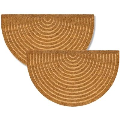 Astra Felpudo Moderno Estera de Coco Set de 2 60x90cm semicircular Natural Felpudo Antideslizante Que atrapa la Suciedad Robusto Felpudo Interior Felpudo Exterior Cubierto Astra Felpudo Moderno Estera de Coco Set de 2 60x90cm semicircular Natural Felpudo Antideslizante Que atrapa la Suciedad Robusto Felpudo Interior Felpudo Exterior Cubierto