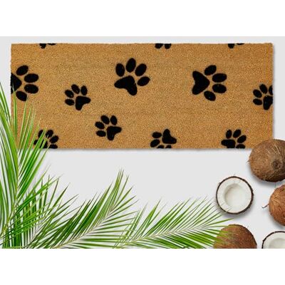 Astra Felpudo exterior huellas de patas de coco 100x100cm natural 16mm Felpudo de fibra de coco para interior y exterior Puerta antideslizante Alfombrilla muy resistente Astra Felpudo exterior huellas de patas de coco 100x100cm natural 16mm Felpudo de fibra de coco para interior y exterior Puerta antideslizante Alfombrilla muy resistente