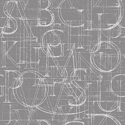 Homemania Alfombra Impresa Gray Alphabet Resumen, Multicolor, 120 X 180 Cm Homemania Alfombra Impresa Gray Alphabet Resumen, Multicolor, 120 X 180 Cm
