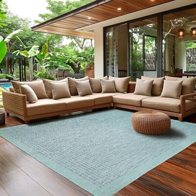 SIMPEX Alfombra Interior Exterior 80x150 cm pasillera Azul Lavable Impermeable fácil de Limpiar Tejido Plano Ideal para Pasillo balcón terraza jardín y Cocina SIMPEX Alfombra Interior Exterior 80x150 cm pasillera Azul Lavable Impermeable fácil de Limpiar Tejido Plano Ideal para Pasillo balcón terraza jardín y Cocina