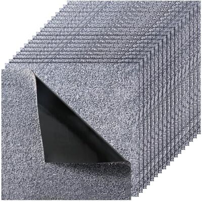 VEVOR Losetas de Alfombra Cuadradas, para Suelo de Moqueta, 457,2 x 457,2 x 12 mm, Autoadhesivas, con Una Superficie de 2,0 m², para Apartamentos, Oficinas, Propiedades de Alquiler, Gris, 10 uds VEVOR Losetas de Alfombra Cuadradas, para Suelo de Moqueta, 457,2 x 457,2 x 12 mm, Autoadhesivas, con Una Superficie de 2,0 m², para Apartamentos, Oficinas, Propiedades de Alquiler, Gris, 10 uds