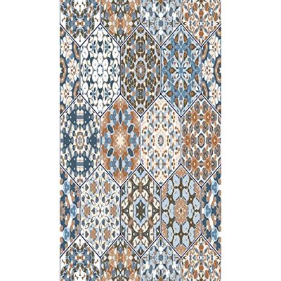 Homemania Alfombra Impresa, 25% poliéster, 75% algodón, Multicolor Homemania Alfombra Impresa, 25% poliéster, 75% algodón, Multicolor
