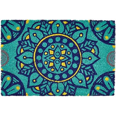 Excelsa Mandala Mediterráneo Felpudo de Entrada, Fibra de Coco Multicolor, 40 x 60 cm Excelsa Mandala Mediterráneo Felpudo de Entrada, Fibra de Coco Multicolor, 40 x 60 cm