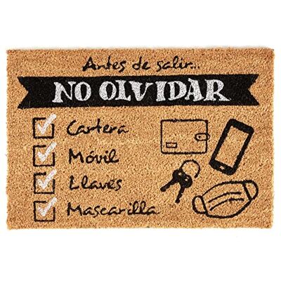 Giftdecor ARTE REGAL Felpudo Coco no Olvidar 60x40, Variado, Normal () Giftdecor ARTE REGAL Felpudo Coco no Olvidar 60x40, Variado, Normal ()