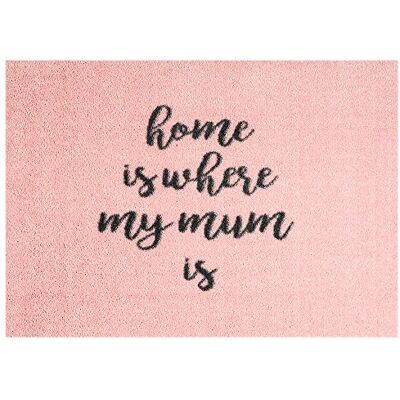 Mint Rugs 102858 50 x 70 Statement Mat Home is Where My Mum IS, Fibra sintética, Color Rosa, 70 x 50 x 0.7 cm Mint Rugs 102858 50 x 70 Statement Mat Home is Where My Mum IS, Fibra sintética, Color Rosa, 70 x 50 x 0.7 cm