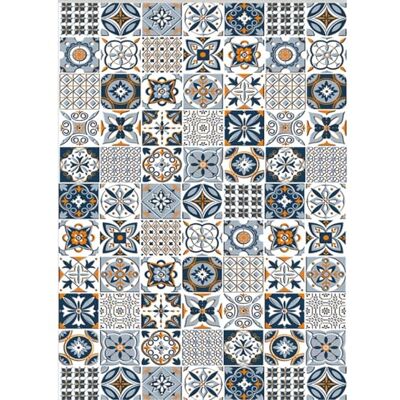 MANI TEXTILE Alfombra, Poliéster, Azul, 60 x 90 MANI TEXTILE Alfombra, Poliéster, Azul, 60 x 90
