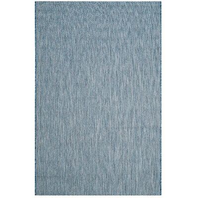 Safavieh Alfombra Contemporáneas para Sala de Estar, Comedor, Dormitorio Courtyard Collection, Pelo Corto, Azul Marino y Gris, 79 X 152 cm Safavieh Alfombra Contemporáneas para Sala de Estar, Comedor, Dormitorio Courtyard Collection, Pelo Corto, Azul Marino y Gris, 79 X 152 cm