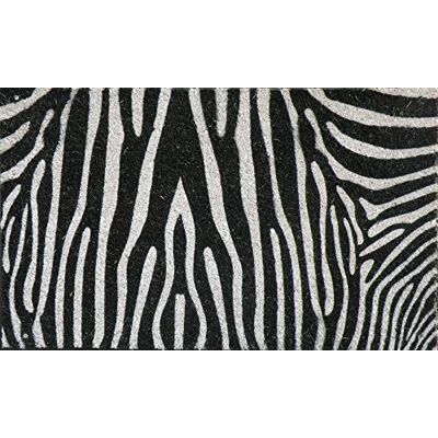 Gift Company Felpudo Cebra, Coco y PVC, Blanco y Negro, 75 X 1,5 X 45 cm Gift Company Felpudo Cebra, Coco y PVC, Blanco y Negro, 75 X 1,5 X 45 cm