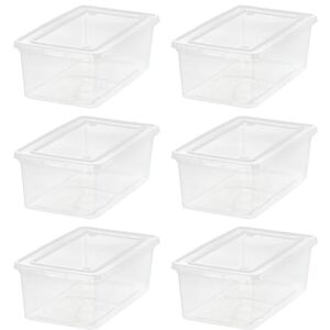 IRIS Power tool case パワー ツール ケース IRIS USA Paquete de 6 contenedores de almacenamiento con tapas, 6 cuartos de galón, cajas de zapatos apilables transparentes para organizar zapatos, estantes de armario, organización de aula IRIS Power tool case パワー ツール ケース IRIS USA Paquete de 6 contenedores de almacenamiento con tapas, 6 cuartos de galón, cajas de zapatos apilables transparentes para organizar zapatos, estantes de armario, organización de aula