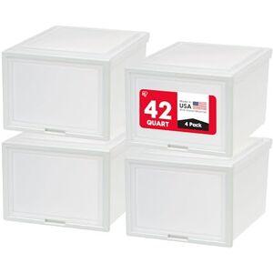 IRIS Power tool case パワー ツール ケース IRIS USA Sistema de almacenamiento apilable para ropa, grande, paquete de 4, cómoda de plástico con puerta abatible, ideal para armario, hogar, oficina, dormitorio y guardería, color blanco IRIS Power tool case パワー ツール ケース IRIS USA Sistema de almacenamiento apilable para ropa, grande, paquete de 4, cómoda de plástico con puerta abatible, ideal para armario, hogar, oficina, dormitorio y guardería, color blanco