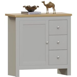 Vida Designs Arlington Aparador, Mesa de Buffet, Armario de Madera de ingeniería (Gris y Roble, 3 cajones y 1 Puerta) Vida Designs Arlington Aparador, Mesa de Buffet, Armario de Madera de ingeniería (Gris y Roble, 3 cajones y 1 Puerta)