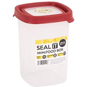 Wham Caja de almacenaje, Polipropileno, Transparente/Rojo, 98 ml Wham Caja de almacenaje, Polipropileno, Transparente/Rojo, 98 ml