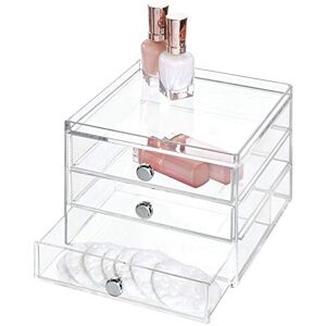 InterDesign iDesign EU Clarity 3 cajones apilables, estrechos y transparentes InterDesign iDesign EU Clarity 3 cajones apilables, estrechos y transparentes