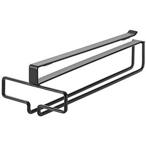 YAMAZAKI TOWER Under~Shelf Wine Glass Hanger, black, Steel, 11 x 26 x 7 cm YAMAZAKI TOWER Under~Shelf Wine Glass Hanger, black, Steel, 11 x 26 x 7 cm