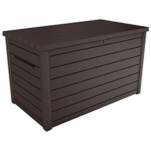 Keter Ontario Arcón exterior, Baúl almacenaje, Capacidad 870L, Resina, Color Marrón, Ordenación jardín y terraza, 147 x 83 x 86 cm Keter Ontario Arcón exterior, Baúl almacenaje, Capacidad 870L, Resina, Color Marrón, Ordenación jardín y terraza, 147 x 83 x 86 cm